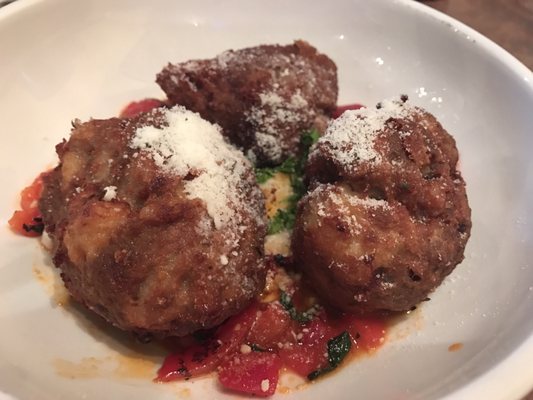 Fried meatballs.