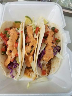 Fish tacos and shrimp