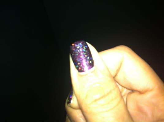 glitter shellac...my last color option as I was told they were out of the first two colors I picked.