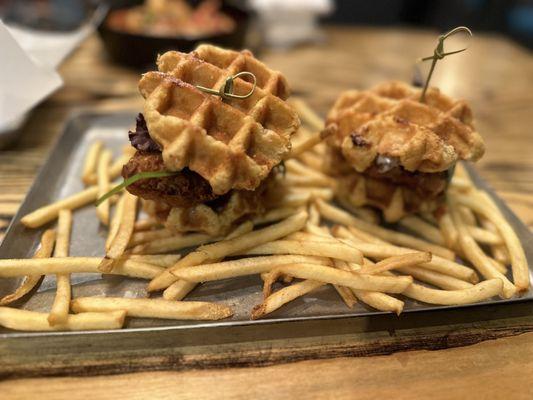 Fried Chicken & Waffle Sandwich