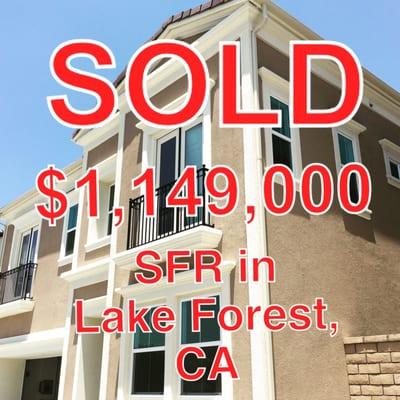 Sold in Lake Forest!