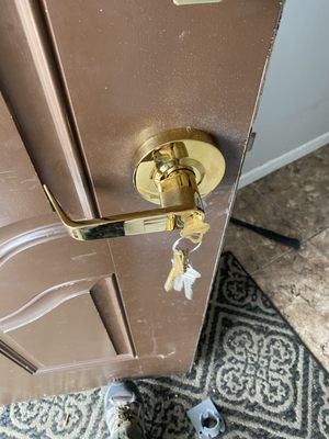 Brass lever installation and Rekey