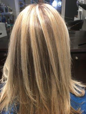 Reverse balayage/ color melt