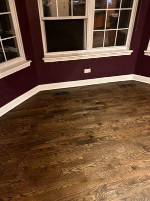 Refinished wood floors