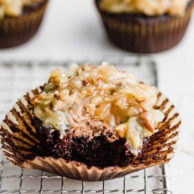 German Chocolate Cupcakes