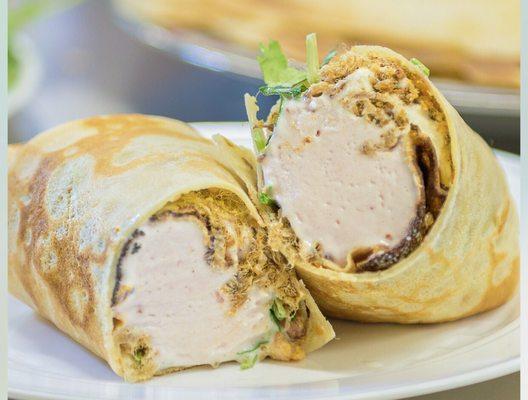 Ice cream spring rolls