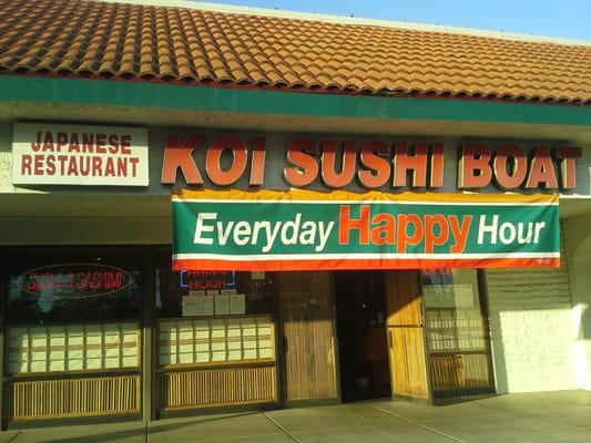 Koi Sushi Boat Store Front, El Mercado Shopping Center, Union City, CA.