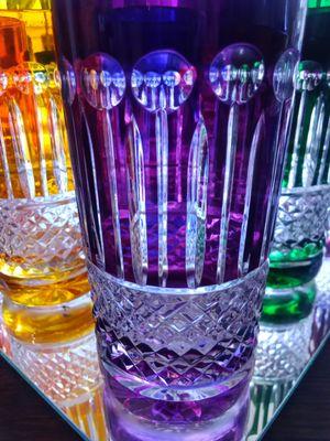 Crystal of BACCARAT
Roemer Service  Chambord   6 Assorted Colors : 6 Aperitif, Long Drinks and Water Glasses
Box of 6 Assorted color