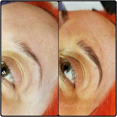 Before and After Eyebrow Microblading