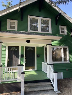 Beautiful paint job on our 2 story + basement home.