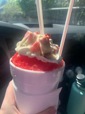 Strawberry cheesecake specialty snowball!!