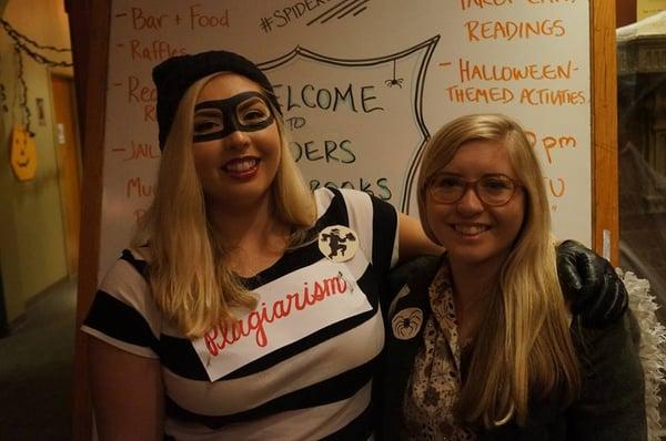 Snapshot from Spiders & Crooks, Writers & Books 2015 Halloween Party