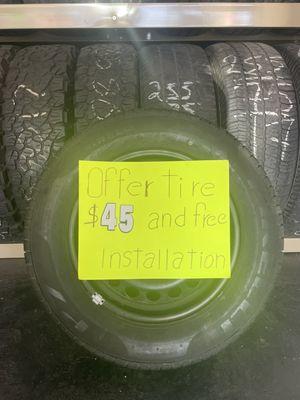 offer tires $45 and free installation