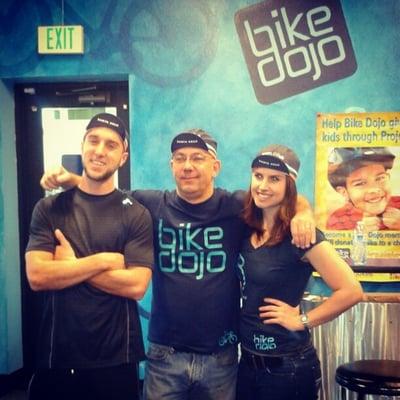 Max (Trainer), Rob (Owner), Claire (Trainer) at the Project B.I.K.E. Holiday bike giveaway.