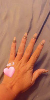 Hombre nails S&S!! Grey & pink