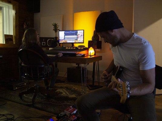 Tracking guitar.