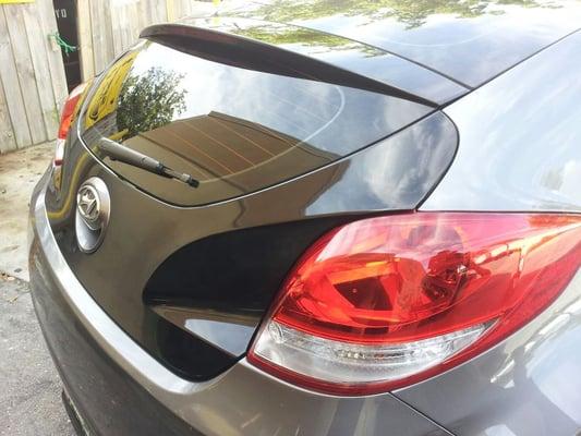 3M 1080 Gloss Black partial wrap