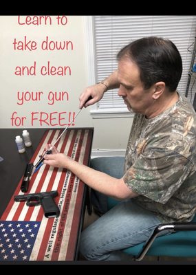 Learn to take down and clean your gun for FREE!