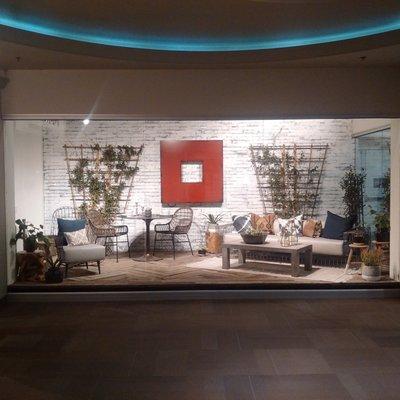 Our current front window display featuring our outdoor collection