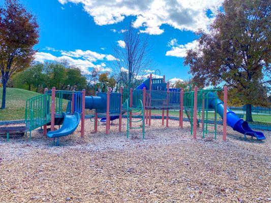 Blue, Green, & Red playground