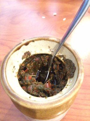 Homemade gongura pickle from amma