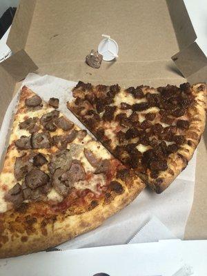 Sausage slice, BBQ Chicken Slice Pizza