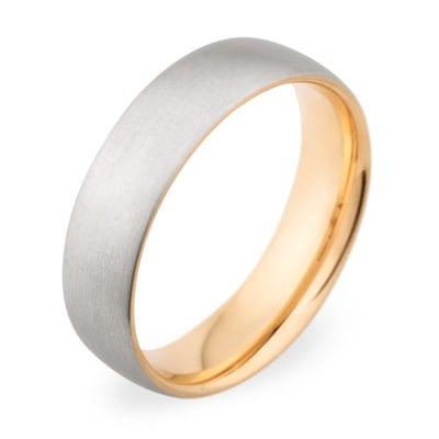 Platinum and Rose Gold Men's Wedding Band by Christian Bauer