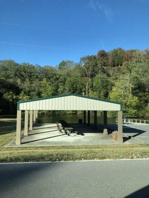 Covered pavilion next to a dock (great for fishing)!