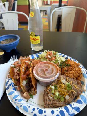 Birria tacos were delicious!  I couldn't have asked for better food. I was craving birria tacos and an order of these hit the spot.