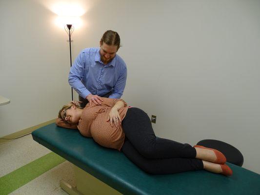 Osteopathic manipulative medicine can be used to help with the aches and pains associated with pregnancy.