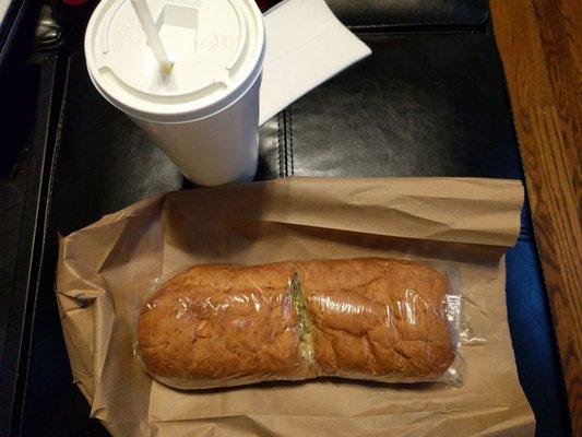 The small sandwich is actually pretty big. Good value!