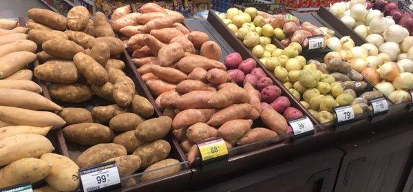 Great looking yams, potatoes and sweet potatoes!