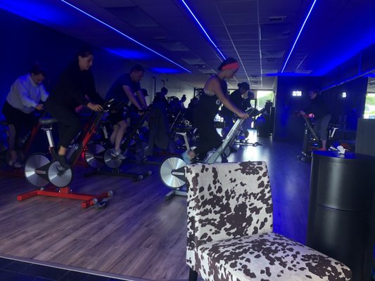 Spin class at Undergroundd Fitness