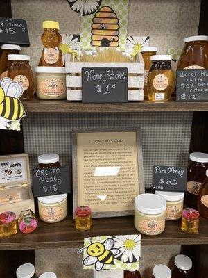 Soney Bees Honey - local honey and other products made with honey. Such a sweet deal!