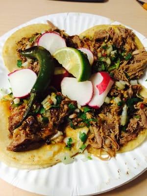 Amazing carnitas tacos