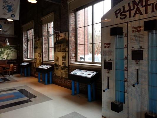 Some of the interactive displays in the meeting room side of the building.