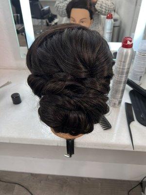 Elegant bun hairstyle