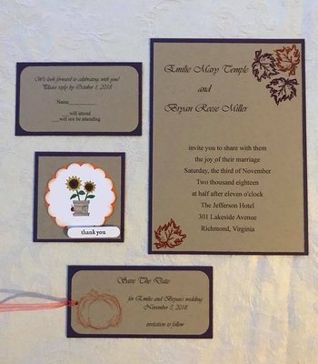 Fall Wedding Invitation Package