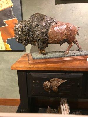 Buffalo sculpture