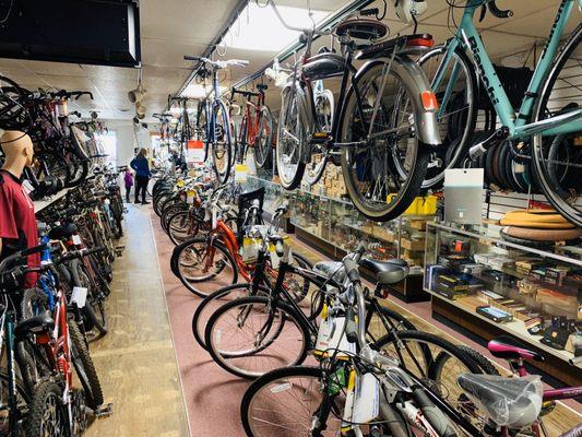 Great selection of both new and used bicycles!