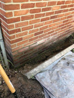 Foundation brick repair