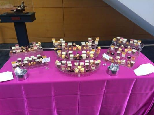 Dessert display at the performing arts center SHSU