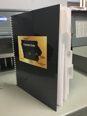 8.5" x 11" wiro bound booklet