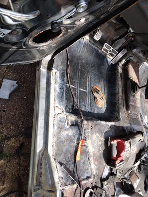 Rocker panel , floor pan and quarter panel welding  job 1979 bronco