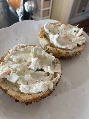 Everything Bagel with Cream Cheese