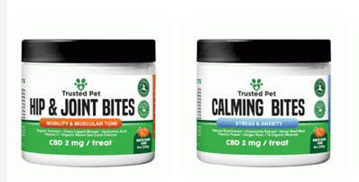 Trusted Pet Calming Bites are Roasted Chicken flavored chewable supplements formulated with natural and organic ingredients that can help do