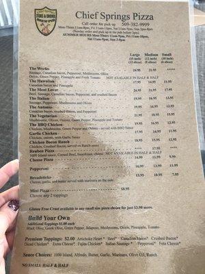 Updated menu 6/24/18