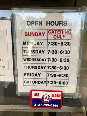 Their new hours : Open at 7:30