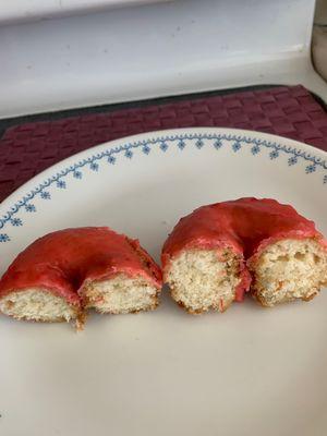 Frosted Cherry Cake Donut.