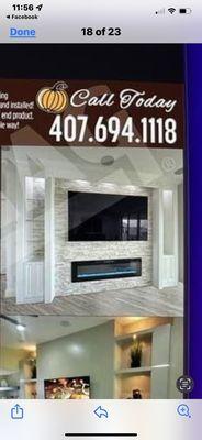 Linear electric fireplace unit